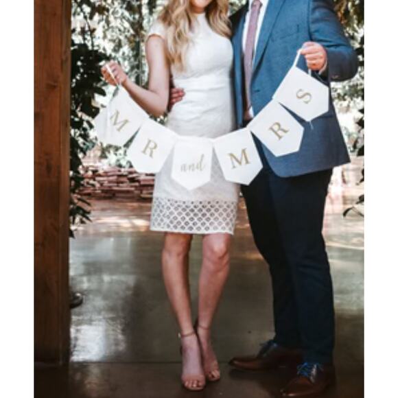 Baltic Born White Lace Mini Dress - Picture 1 of 10